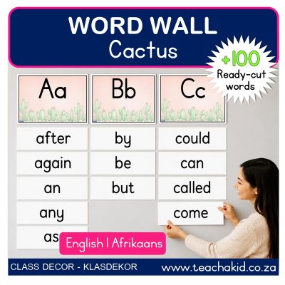 Cactus Word Wall (printed)