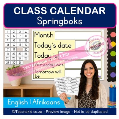 Springboks Class Calendar (printed)
