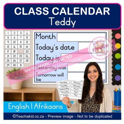 Teddy Class Calendar (printed)