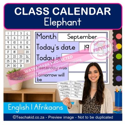 Elephant Class Calendar (printed)