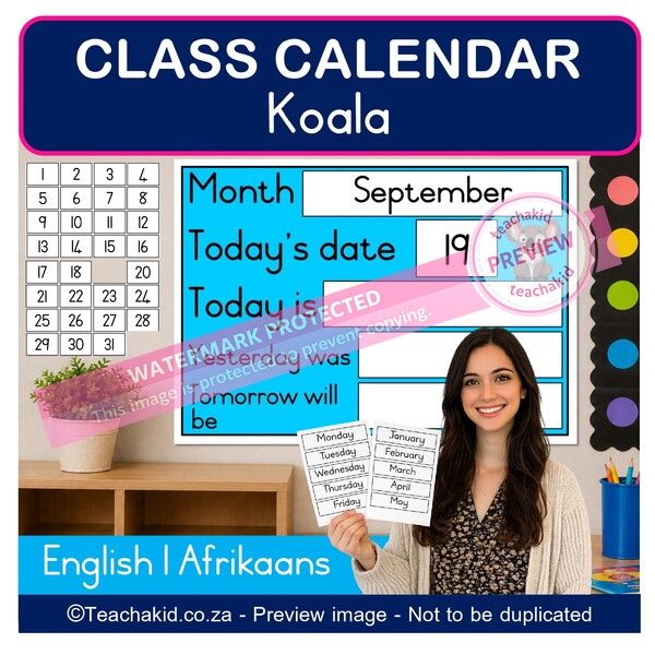 Koala Class Calendar (printed)