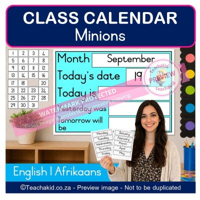 Minions Class Calendar (printed)