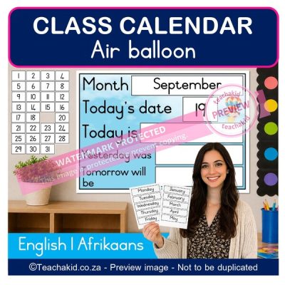 Air balloon Class Calendar (printed)