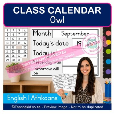 Owl Class Calendar (printed)