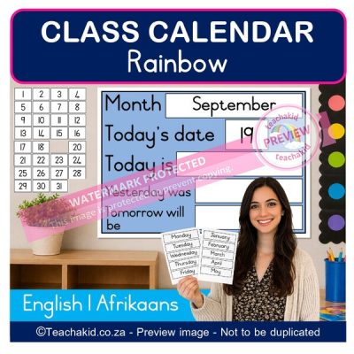 Rainbow Class Calendar (printed)