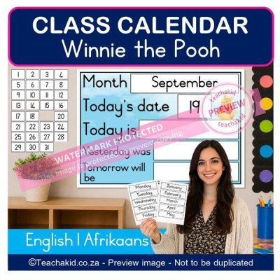 Winnie the Pooh Class Calendar (printed)
