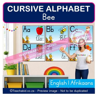 Bee Cursive Alphabet (printed)