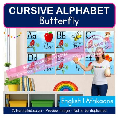 Butterfly Cursive Alphabet (printed)