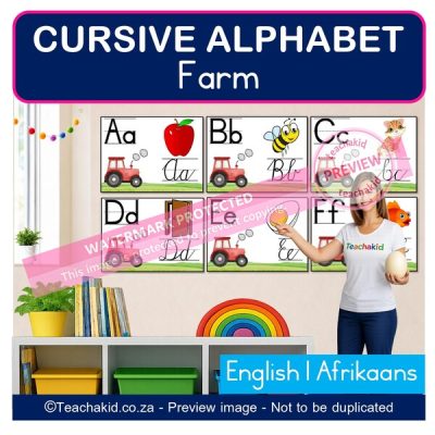 Farm Cursive Alphabet (printed)