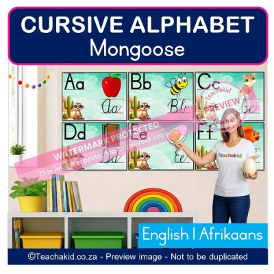 Mongoose Cursive Alphabet (printed)