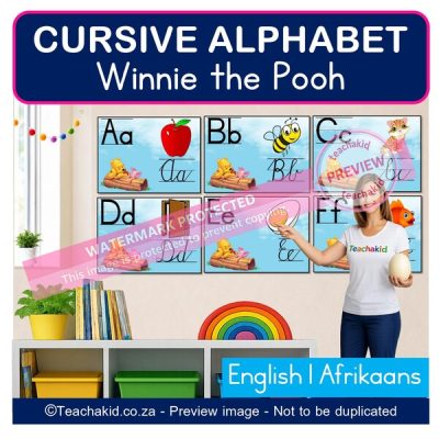 Winnie the Pooh Cursive Alphabet (printed)