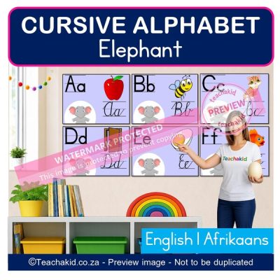 Elephant Cursive Alphabet (printed)