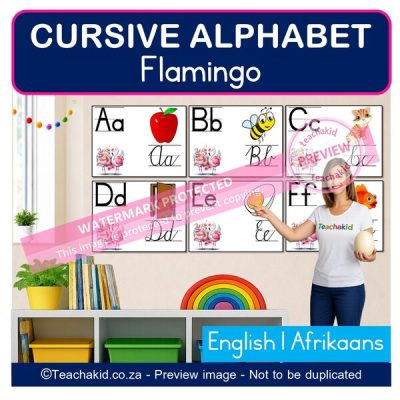 Flamingo Cursive Alphabet (printed)