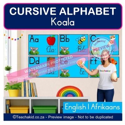 Koala Cursive Alphabet (printed)