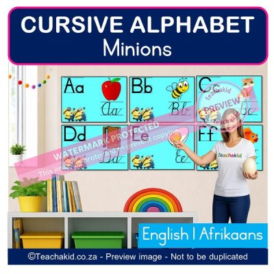 Minions Cursive Alphabet (printed)