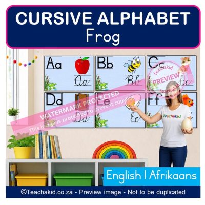 Frog Cursive Alphabet (printed)