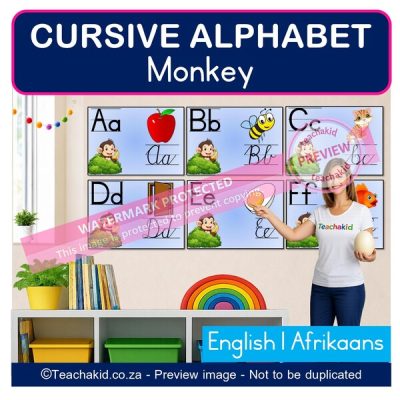 Monkey Cursive Alphabet (printed)