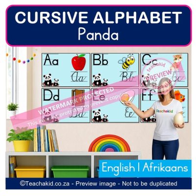 Panda Cursive Alphabet (printed)
