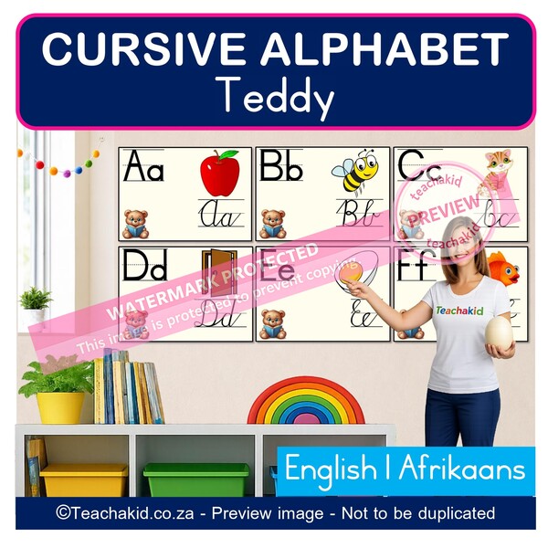 Teddy Cursive Alphabet (printed)