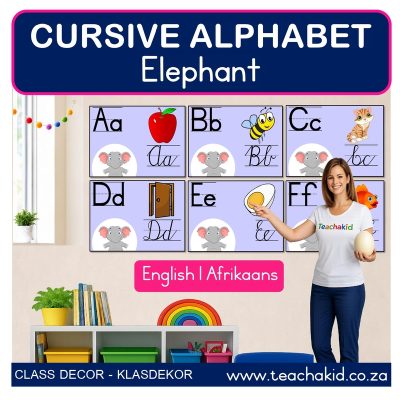 Elephant Cursive Alphabet (printed)
