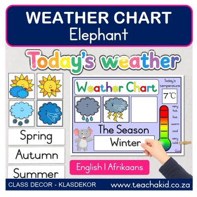 Elephant Weather Chart (printed)