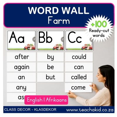 Farm Word Wall (printed)
