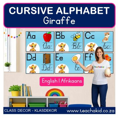 Giraffe Cursive Alphabet (printed)