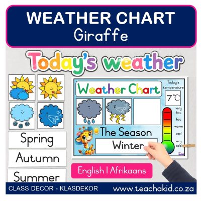 Giraffe Weather Chart (printed)
