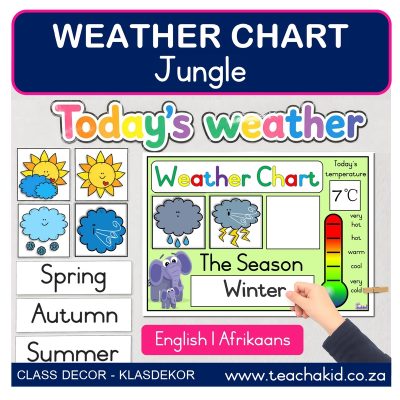 Jungle Weather Chart (printed)