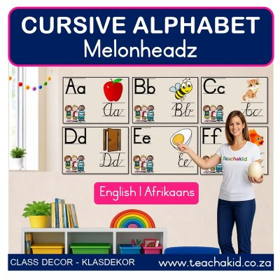 Melonheadz Cursive Alphabet (printed)