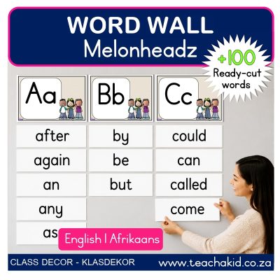 Melonheadz Word Wall (printed)