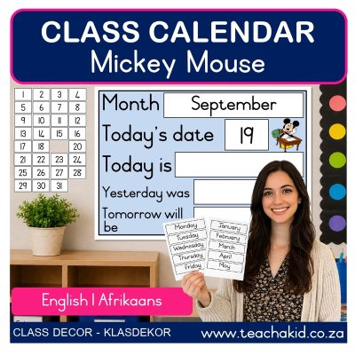 Mickey Mouse Class Calendar