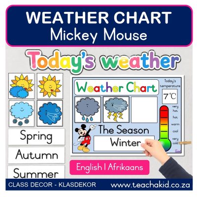 Mickey Mouse Weather Chart (printed)