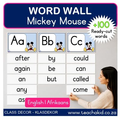 Mickey Mouse Word Wall (printed)