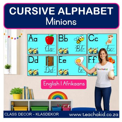Minions Cursive Alphabet (printed)
