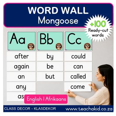 Mongoose Word Wall (printed)