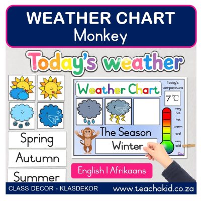 Monkey Weather Chart (printed)