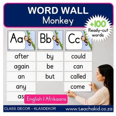 Monkey Word Wall (printed)