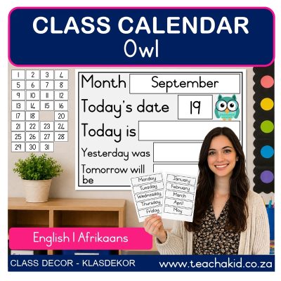 Owl Class Calendar (printed)