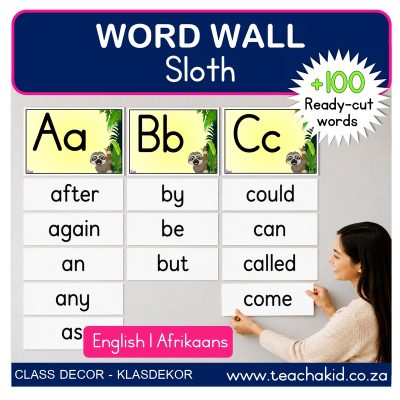 Sloth Word Wall (printed)