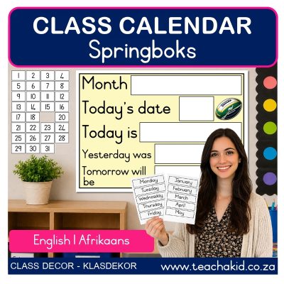 Springboks Class Calendar (printed)