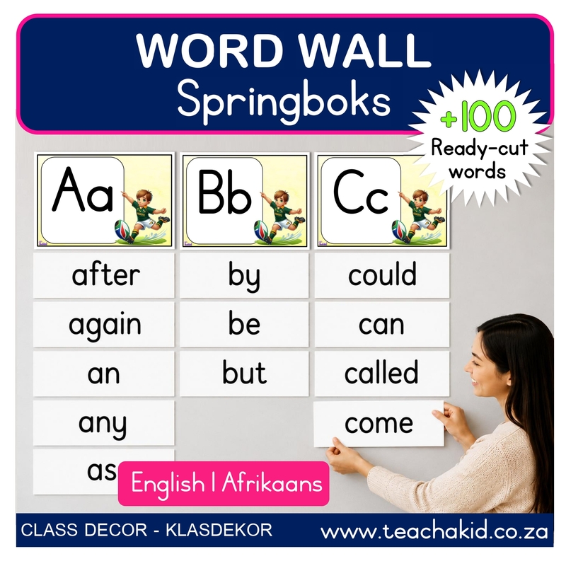 Springboks Word Wall (printed)