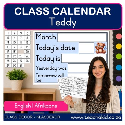 Teddy Class Calendar (printed)