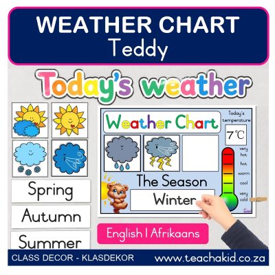 Teddy Weather Chart (printed)
