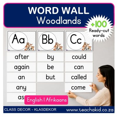 Woodlands Word Wall (printed)