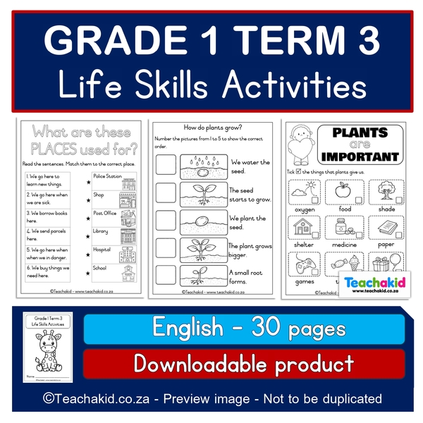 Grade 1 Term 3 Life Skills Activities (PDF)