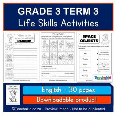 Grade 3 Term 3 Life Skills Activities (PDF)