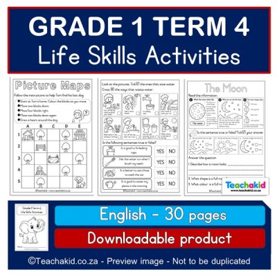 NEW! Grade 1 Term 4 Life Skills Activities (PDF)