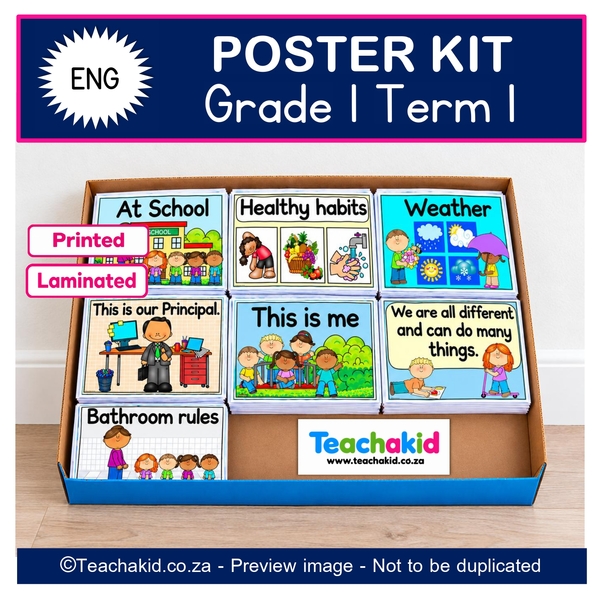 Grade 1 Term 1 English Poster Kit