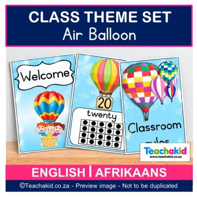 Air Balloon Class Theme Set (printed)